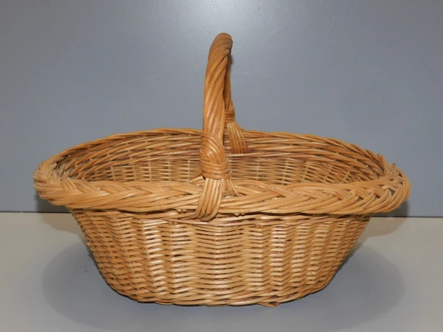 Jouet Ancien Panier En Osier Pour Poupée - Pique-Nique Miniature Vintage