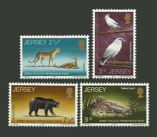 Jersey Stamps 1972 Jersey Wildlife Preservation Trust - MNH