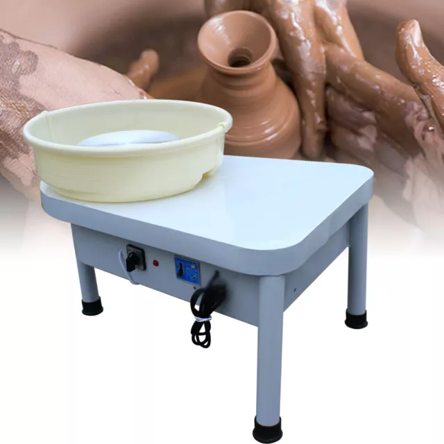25CM 250W Electric Pottery Wheel Ceramic Machine Potter Clay Shape Craft DIY UK 2