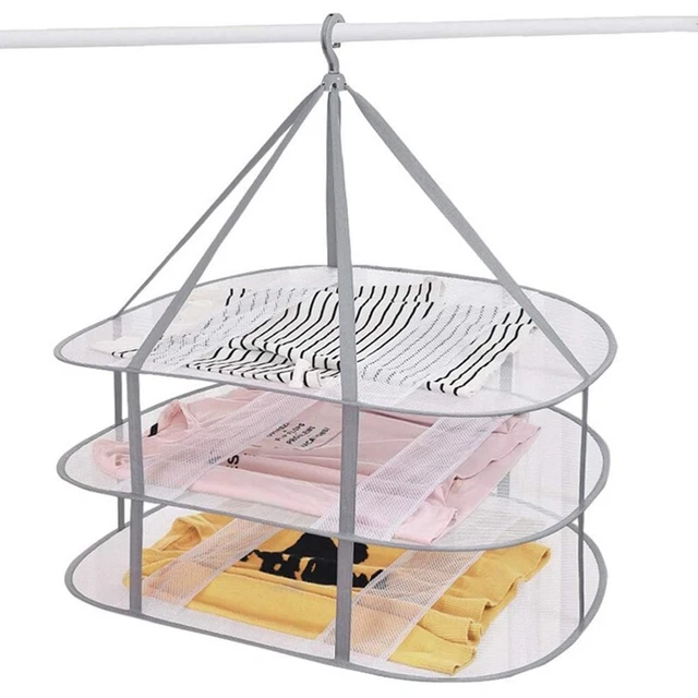 Stendibiancheria Salvaspazio 3 Ripiani Acciaio Trattato 30 Metri Lineari Con Ruote E Supporti Grucce Per Interni Ed Esterni 85165596 - Foto 9