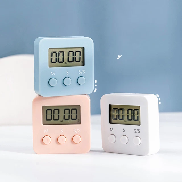 Temporizador digital fácil de operar pequeños dígitos estilo nórdico alarma ABS resina