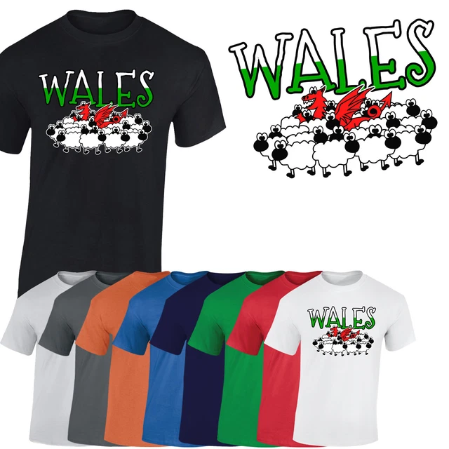 Happy St David's Day Mens T-Shirt Cymru Dragon Sheep Wales Unisex Gift Tshirt