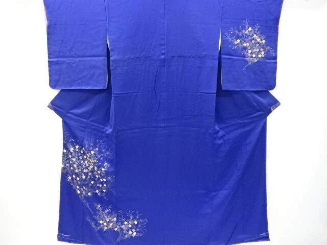 6405483: Japanese Kimono / Vintage Unused Homongi / Embroidery / Flowers