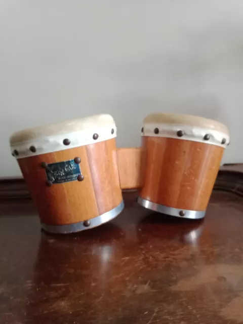 Zim Gar Vintage 1950's Wooden Bongo Drums Made in Mexico