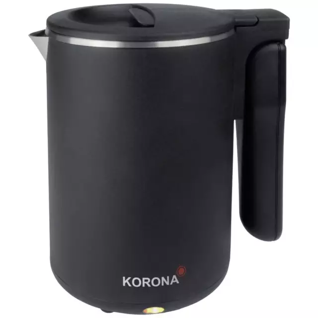 Korona Korona electric Bouilloire sans fil, boîtier Cool-Touch, rabattable noir