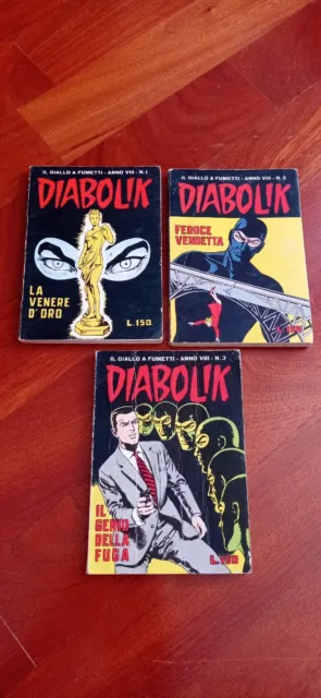 DIABOLIK anno VIII° ottavo completo 1/26 ottimo+ ed. Astorina 1969 3