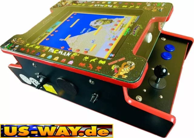 G-208 Classic Arcade Retro Cocktail Tisch Video Spielautomat 15" LCD Bildschirm