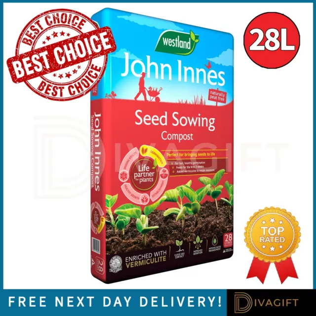 Westland John Innes Seed Sowing Compost Peat Free Retain Moisture Nutrients 28L