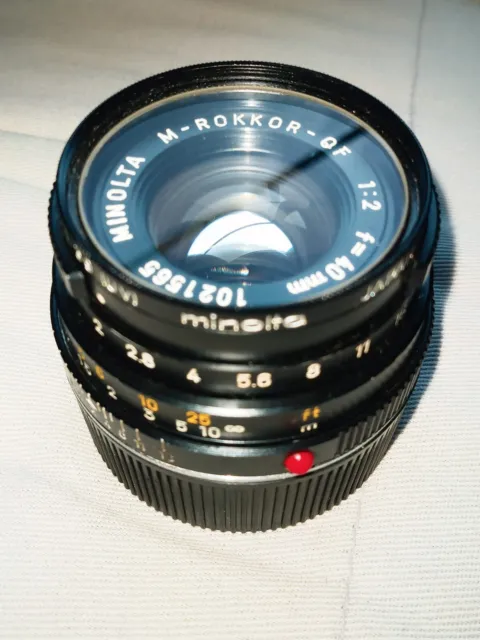 Objectif Minolta M - Rokkor - QF f/2 - 40mm. #1021565. Monture Leica M.