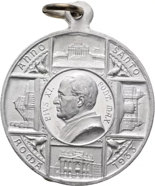 Vatikan 1933 Pius XI. Medaille  Aluminium 32 mm/ 4 g Original  #K370