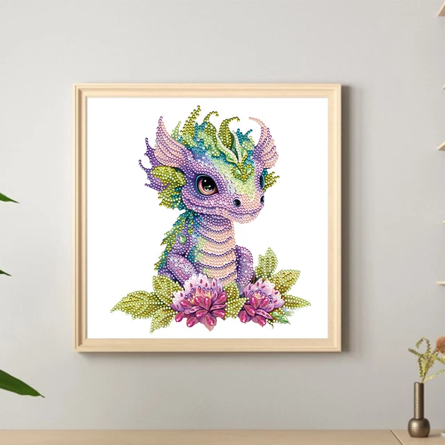 5D DIY Partial Special Shaped Drill Diamond Painting Kit Dragon Home Decor(5)