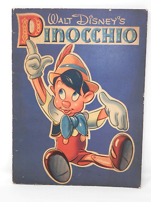 Walt Disney's Pinocchio w/ Pictures to Color - Whitman 1939 Story Coloring Book