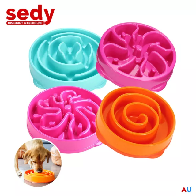 Dog Bowl Dishes Slow Feeder Large Pet-Eat Dog Food-Nonslip Interactive Large