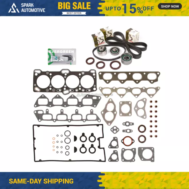 Head Gasket Set Timing Belt Kit Fit 89-92 Mitsubishi Eagle Plymouth 4G63 4G63T