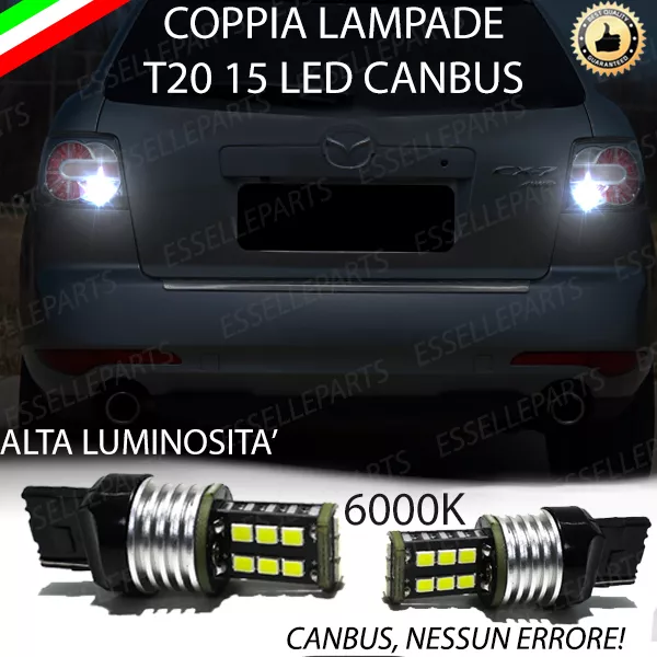 Coppia Lampade Retromarcia 15 Led T20 W21W Canbus Mazda Cx 7 6000K