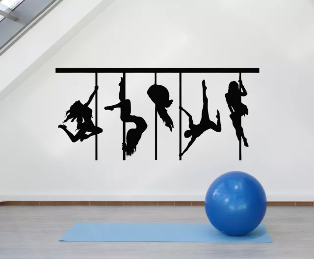 Vinyl Wall Decal Pole Dance Silhouette Sexy Woman Dancers Stickers Mural G1685 21 99 Picclick