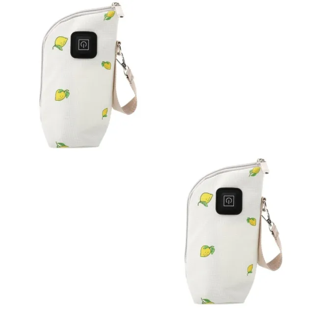 2 Sets Milk Warmer Toddler Bottle Covers Heating USB Keeper Travel Bag
