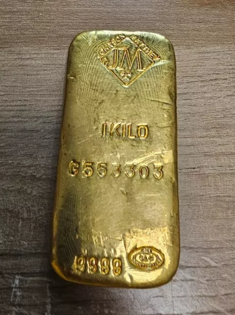 1 Kilo Gold Bar - Johnson Matthey- SLC - 9999 Fine