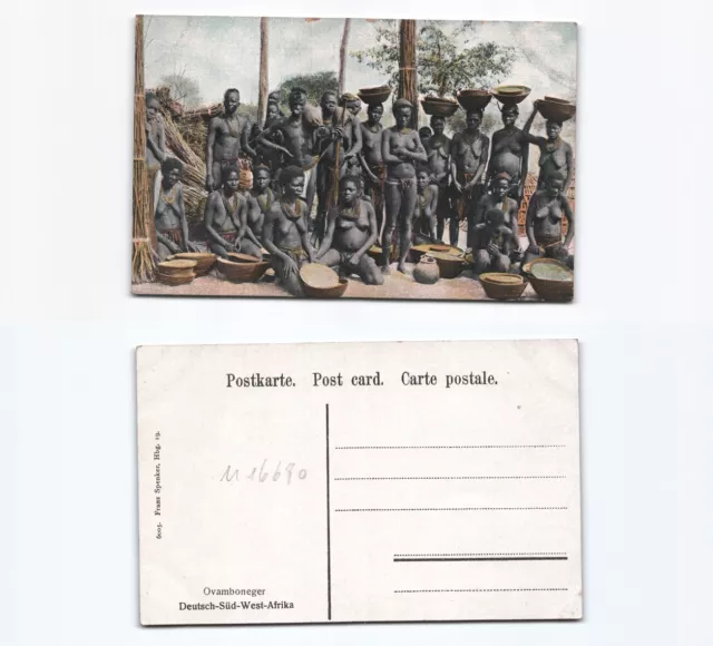 (n16690)   Ansichtskarte Ovambos Deutschsüdwestafrika, ungebraucht, Verlag