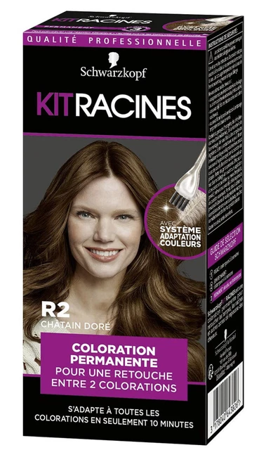Kit Coloration Schwarzkopf BR1 - Châtain Blond - Racines Permanentes - Soin Intégré