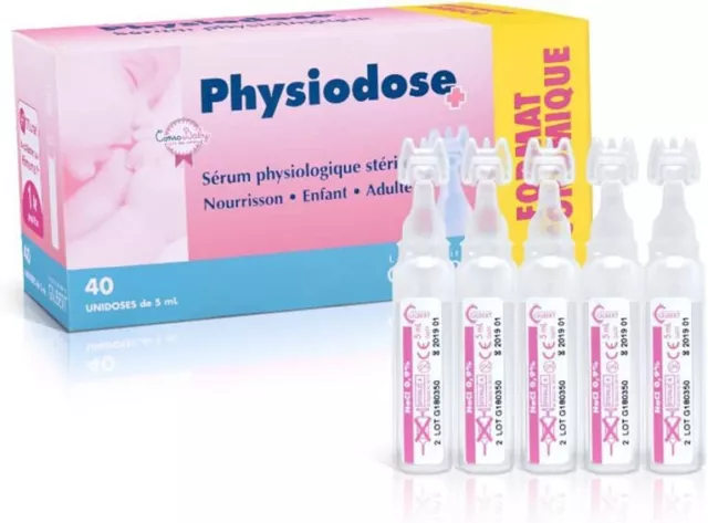 Gilbert Physiodose Sterile Physiological Serum 40 X 5 Ml Single Doses -Nose-Eye