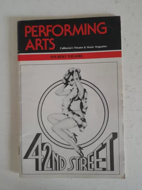 Rare Performing Arts 42nd Street Shubert Theatre American Programme 1984