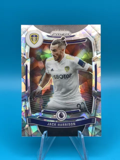 Jack Harrison /23 Cracked Ice 2021-22 Panini Prizm Premier League H2 Leeds Utd