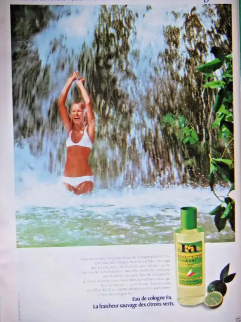 1975 Eau De Cologne Press Advertisement Fa The Wild Freshness Of Green Lemons