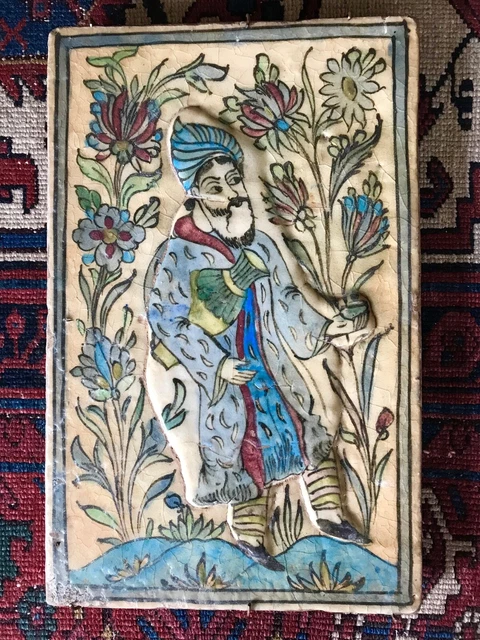 PAIR of antique Persian tiles 2