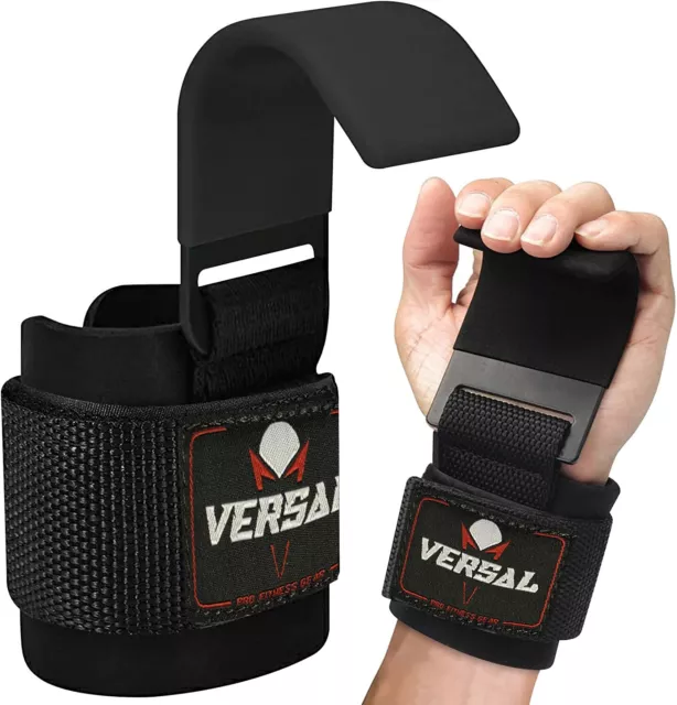 Weight Lifting Hook Wrist Straps Powerlifting Support Hand Grips Gym Wraps Pair