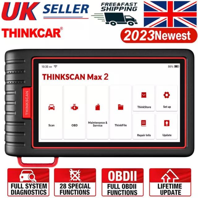 THINKCAR Thinktool ThinkScan Max 2 Full system Car Diagnostic Tool OBD2 Scanner