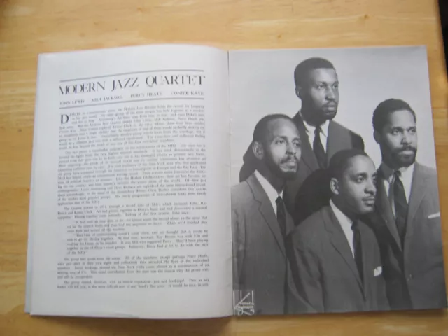 The Modern Jazz Quartet Jazz Concert Programme 1961 3