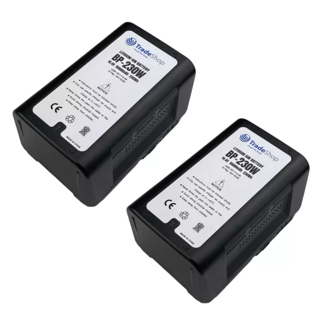 2x Akku 230Wh 15600mAh 14,4V für Sony DSR-600PL DVW-7 DVW-90 DXC-D35WS DXC-D50L