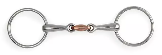 Shires Loose Ring Copper Lozenge Snaffle | Horse Bit  |Stainless Steel | 4 Sizes