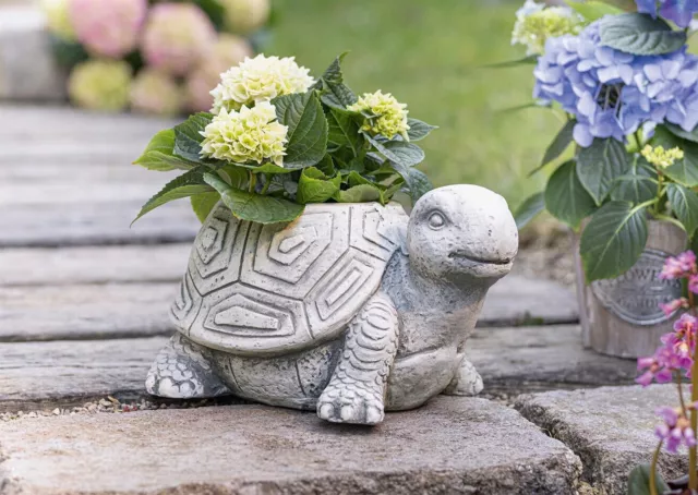 Pflanztopf Blumentopf Übertopf "Schildkröte" Pflanzgefäß Garten Deko für Draußen