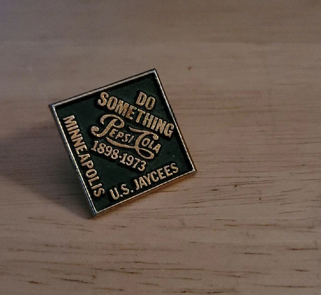 Vintage Do Something U.S. Jaycees Minneapolis Pepsi Cola Hat Lapel Pin