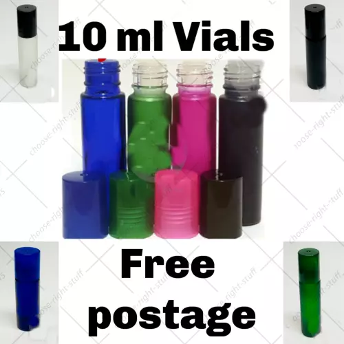 10 G/ML PET Glass Empty Bottle Lotion Liquid Vials Sample Flip Cap UK QUALITY UK