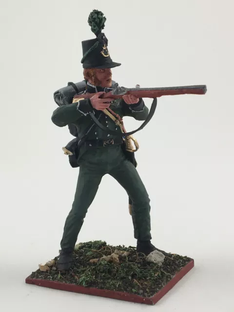 Painted Napoleonic British 95th Rifles soldier 1/30, Tin figurine VID SOLDIERS