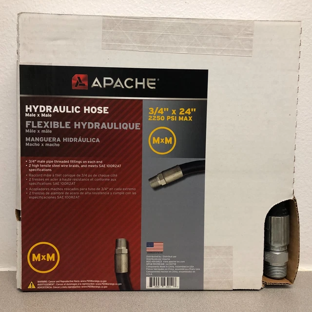 Apache 98398368 3/4 in. D X 24 in. L 2250 psi Rubber 2-Wire Hydraulic Hose