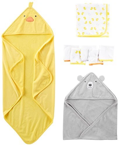 Unisex Babies' 8-Piece Towel and Washcloth Set, Multipacks