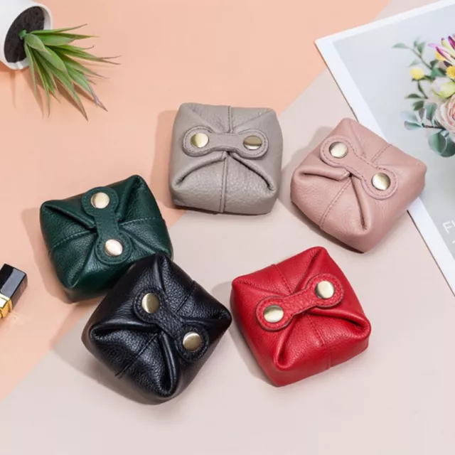 Real Leather Women Cosmetic Bag Cute Makeup Pouch Travel Small Earphone Purse