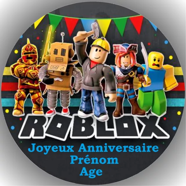 Roblox.  Déco de gâteau personnalisée, comestible, disque prédécoupé diam20cm