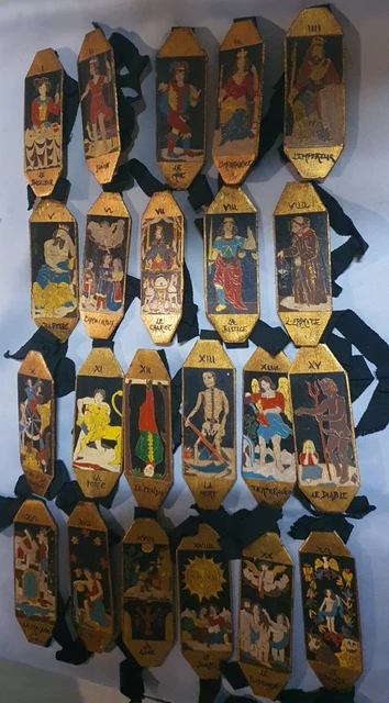 Tarocchi Vintage Francesi Dipinti Legno French Tarots Paintings Majors Arcana