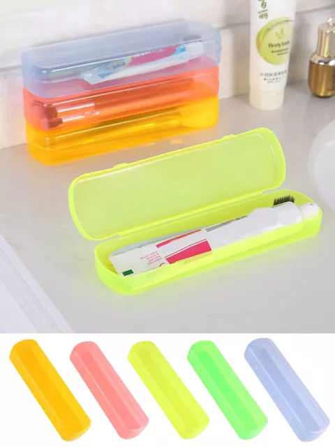 Portable Travel Toothbrush Toothpaste Storage Box Plastic Container Case