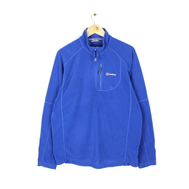 Berghaus 1/4 Zip Fleece Jumper Hiking Walking Outdoor Sweatshirt Mens Size L