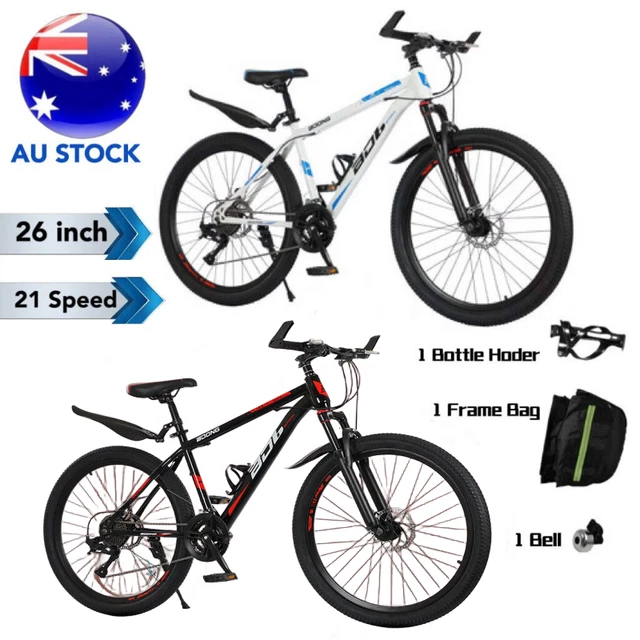 26 INCH 21 Speed Mountain Bike Disc-Brakes Suspension Fork Carbon