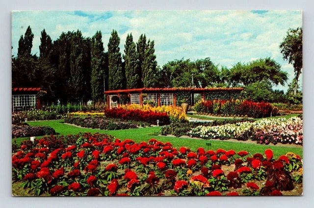 Montreal Quebec Canada Scenic Bontanical Gardens Chrome Cancel WOB Postcard