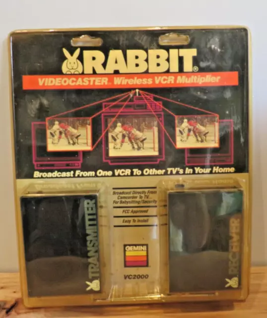 Rabbit Wireless VCR Multiplier GEMINI VC2000 Broadcast to Other TV'S New, Sealed Rabbit Wireless VCR Multiplier GEMINI VC2000 Broadcast to Other TV'S New, Sealed