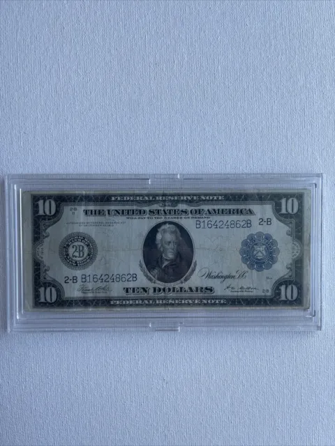 ✪ 1914 $10 New York Frn Ten Dollar Bill Federal Reserve Note 68810-P