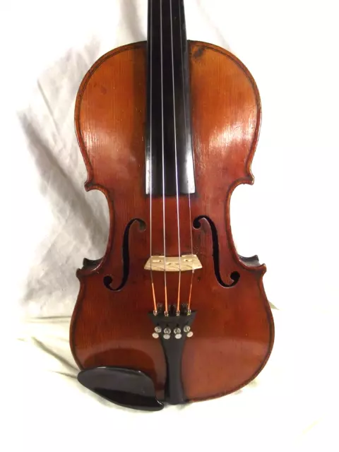 A5.  ANTIQUE 4/4 VIOLIN.  MADE MITTENWALD (GERMANY)  c1860.  GOOD PLAYING ORDER.
